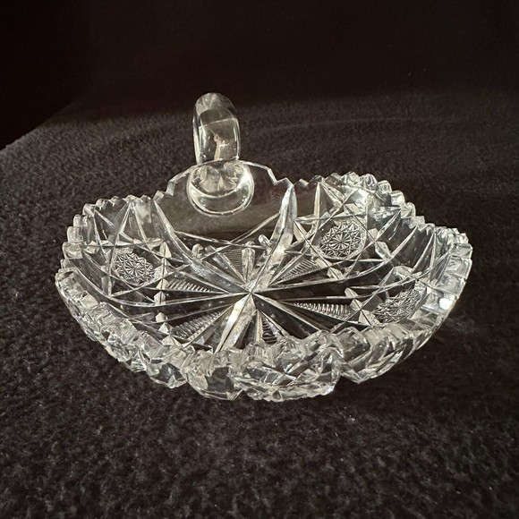 HAWKES American Brilliant Cut Glass Nappy Dish Bowl Signed - Picture 3 of 12